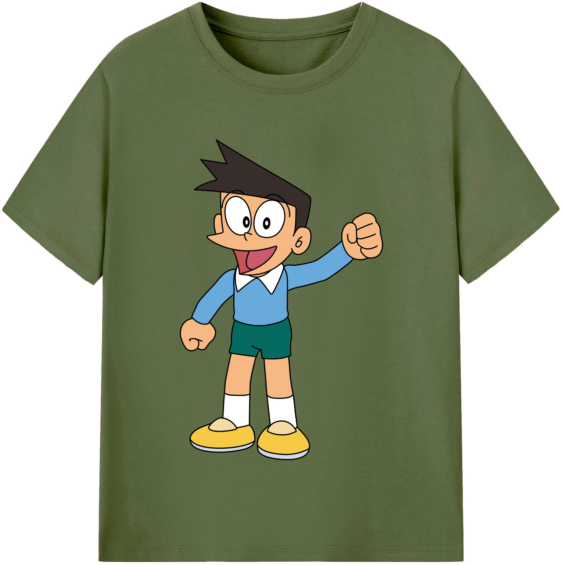 （画像用） ドラえもん 骨川 スネ夫 Doraemon Honekawa Suneo 綿100％半袖Tシャツ（フロントプリント）